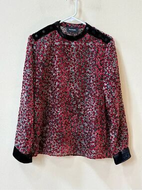 The Kooples Sheer Long Sleeve Top